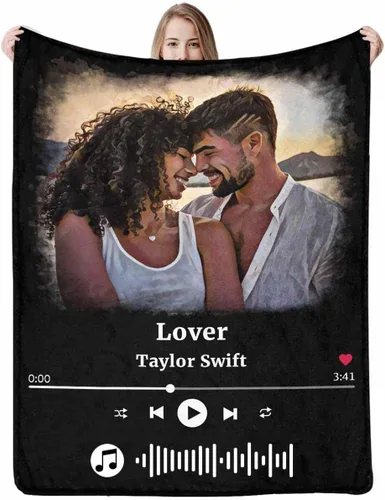 Vista 15 de D-Story Manta personalizada con fotos con cualquier texto - Mantas con imágenes personalizadas para Navidad, cumpleaños, regalos para parejas