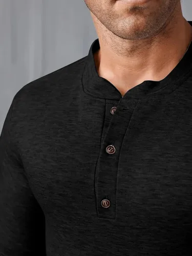 Vista 6 de Wihion Camisetas de manga larga para hombre, estilo casual, camisetas básicas