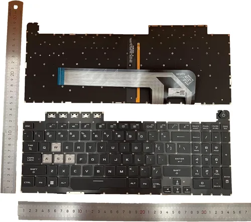 Vista 2 de Teclado de repuesto para portátil con retroiluminación de colores RGB para ASUS TUF Gaming 8 F15 FX506 FA506 FA506II FX506H FA506Q FX506L FA506H F17