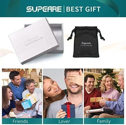 Vista 9 de Supcare - Collar con foto o etiqueta de perro para hombres, colgante de foto conmemorativo personalizado para mujeres y hombres