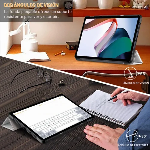 Vista 4 de Lazycat - Funda para Xiaomi Redmi Pad SE de 11 pulgadas, carcasa rígida con soporte delgado para Redmi Pad SE 11 2023 con función de encendido
