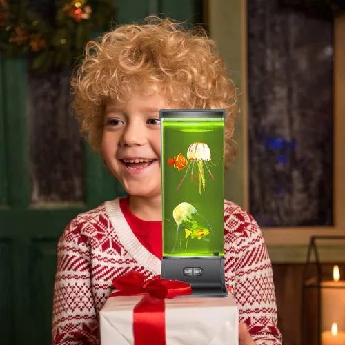 Vista 6 de CALOVER Regalos para niños, hombres, mujeres, amigos, familia, lámpara de medusa, luz nocturna para niñas, niños, hogar, oficina, dormitorio