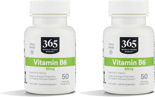 Vista 5 de 365 by Whole Foods Market, Vitamina B6 50mg, Vegana, 50 Tabletas