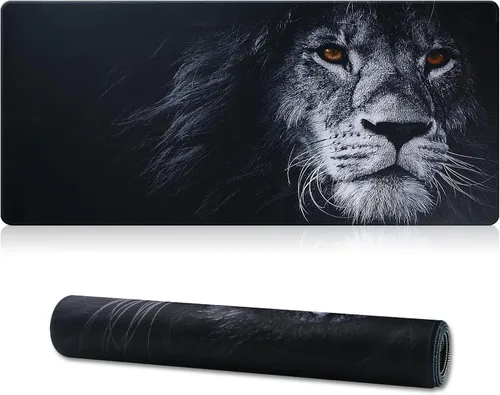 Vista 10 de Alfombrilla de mouse grande para juegos con bordes cosidos, [35.4 x 15.7 pulgadas] alfombrilla de mouse extendida con base de goma natural