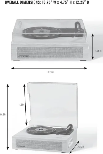 Vista 9 de Tocadiscos Crosley CR6042A-NA Scout de 3 velocidades con Bluetooth y bocinas integradas, color natural