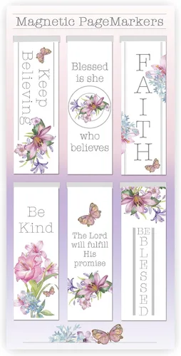 Vista 19 de Christian Art Gifts - Conjunto de marcapáginas magnéticos unisex con versículos bíblicos en blanco y negro Gospel Salvation, diseños inspiradores