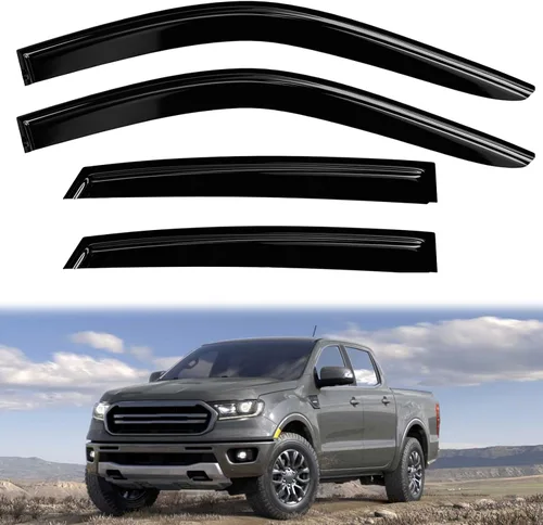 Vista 62 de 4 protectores de lluvia para Chevy Equinox 2010-2017, viseras de ventana, deflectores, parasoles, cinta de ventilación en canal hacia fuera