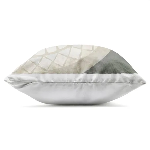 Vista 2 de Stupell Industries Flora Kouta - Almohada de diseño de tonos tierra beige mosaico, 18 x 18, multicolor