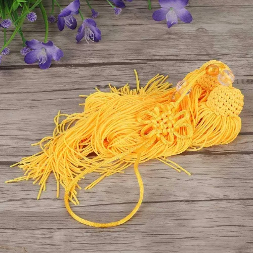 Vista 5 de Espada china borla larga seda Wushu Tai Chi Kung Fu chino artes marciales espada borla ejercicio accesorios de rendimiento espada accesorio Borla