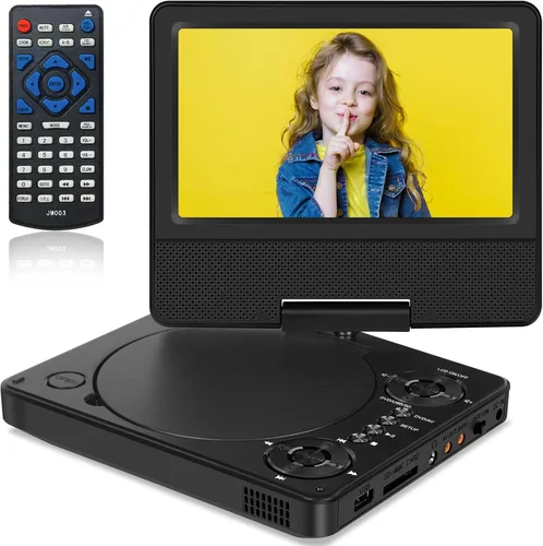 Vista 12 de HotHat Reproductor de DVD portátil de 7.5 "pantalla giratoria HD para niños Azul