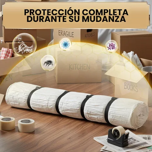 Vista 5 de TAILI Bolsa de almacenamiento al vacío para colchón, fácil de mover para espuma viscoelástica, individual/individual XL Transparente
