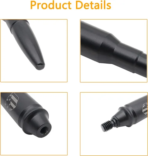 Vista 4 de Antena aérea FM de aluminio de 5.7 pulgadas, radio corta de repuesto negro para coche, amplificador de señal de radio estéreo para Jeep Wrangler JK