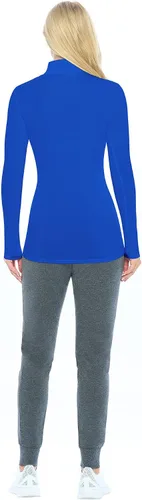 Vista 3 de Natural Uniforms Camiseta de manga larga con cuello alto falso para mujer