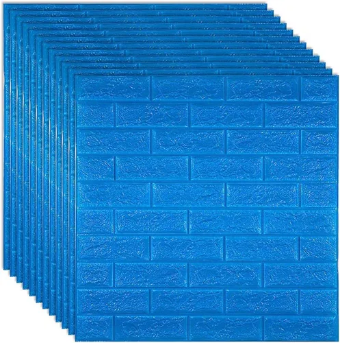 Vista 11 de Queenbox 12 piezas de papel tapiz de ladrillos de espuma sintética de 27 x 30 pulgadas, efecto 3D sólido, autoadhesivo, para despegar y pegar