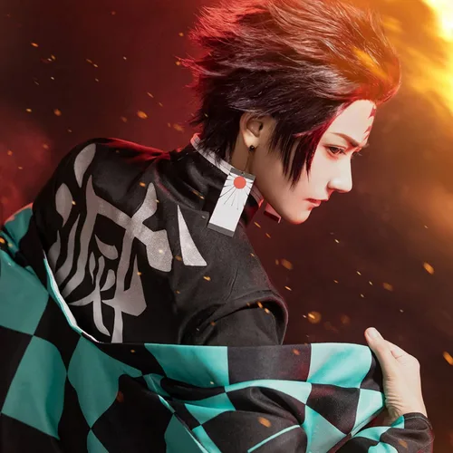 Vista 8 de Metaparty Tanjiro Nezuko - Disfraz de anime para hombre, disfraz de Demon Slayer, traje para adultos y niños