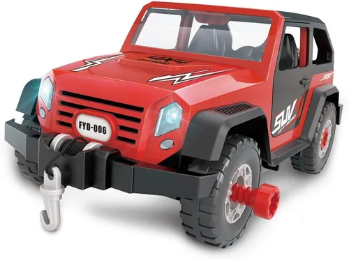 Vista 2 de FYD Juego de Construcción de Desmontaje 2en1 Jeep con Juego de Montaje STEM para Aprender Jugando con Taladro Funcional con Batería - Juguete