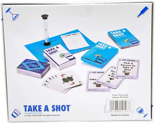 Vista 2 de Island Dogs Juego de cartas Take A Shot: el mejor juego de beber para fiestas incluye temporizador, tarjetas y tarjeta de puntuación, una adición