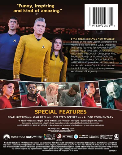Vista 3 de Star Trek Strange New Worlds Season One 4K UHD (Dolby Vision) Steel-Book