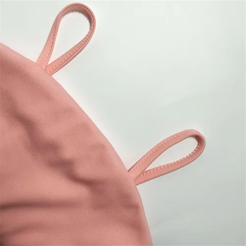 Vista 4 de Mono de verano de algodón sólido sin mangas para niños y niñas pequeñas (color rosa, 6-7 años)