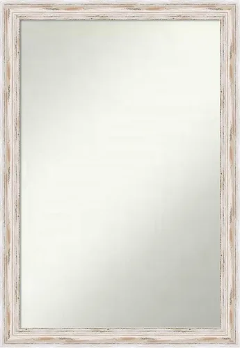 Vista 303 de Amanti Art Espejo personalizado, espejo de baño estrecho Alexandria White Wash, espejo de pared o espejo de tocador de baño sobre el fregadero