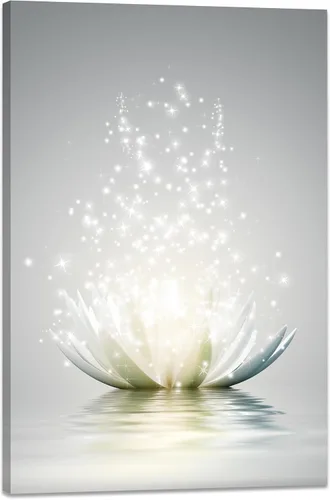 Vista 8 de Impresiones en lienzo para pared, imágenes de flores de loto, decoración de baño, pintura zen, spa, fotos, obras de arte enmarcadas para meditación