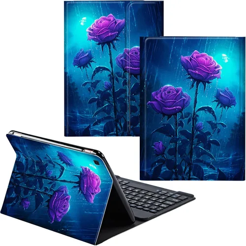 Vista 8 de Funda para Samsung Galaxy Tab S6 Lite 2022/2020 Teclado Inalámbrico Desmontable y Cubierta De Soporte De Cuero PU Funda Protectora Para Samsung