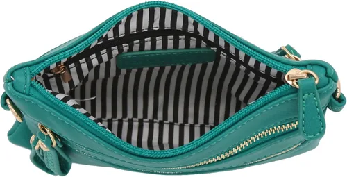 Vista 61 de Bolso de hombro cruzado con múltiples bolsillos y cremallera y correa de muñeca pequeña