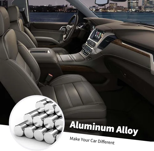 Vista 4 de Para cubierta de perilla Silverado 2019+, consola central botón de volumen de radio, anillo de moldura del aire acondicionado (AC) para Chevy