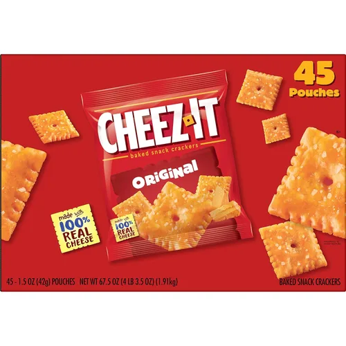 Vista 15 de Cheez-It Paquete de aperitivos, original, 67.5 onzas