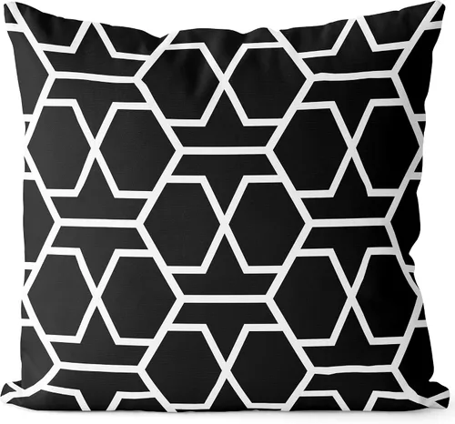 Vista 30 de BEDSUM Funda de almohada de microfibra, suave, decorativa, geométrica, abstracta, triangular, funda de cojín cuadrada para sofá, dormitorio, 18 x 18