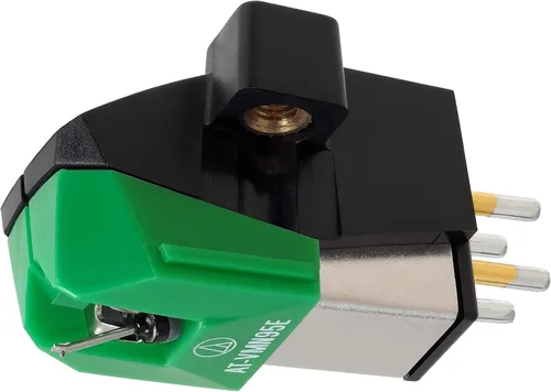 Vista 2 de Audio-Technica AT-VM95E Cartucho giratorio de doble imán móvil verde y carcasa universal at-HS1 para tocadiscos LP120-USB, LP240-USB y LP1240-USB