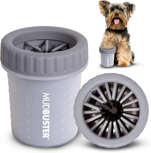 Vista 22 de Dexas MudBuster Limpiador Portátil de Patas de Perro - Calidad Premium, Azul, Tamaño Pequeño para Suministros y Accesorios para Mascotas