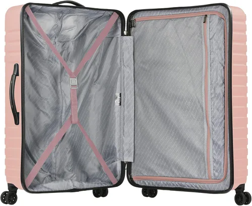 Vista 4 de U.S. Traveler Boren - Maleta de viaje de policarbonato resistente con 8 ruedas giratorias, asa de aluminio