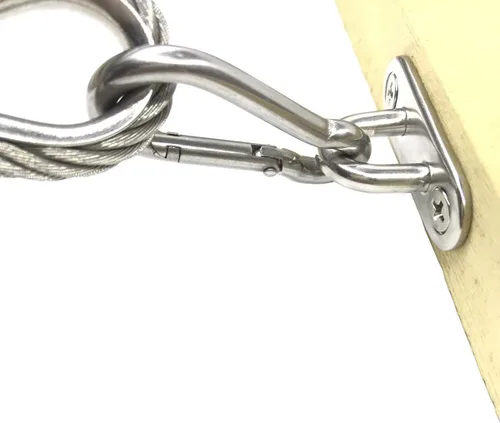 Vista 7 de 8 ganchos de ojo de acero inoxidable 304 de 1.8 pulgadas y 8 ganchos de acero inoxidable 304, gancho de techo de tornillo, accesorios de vela