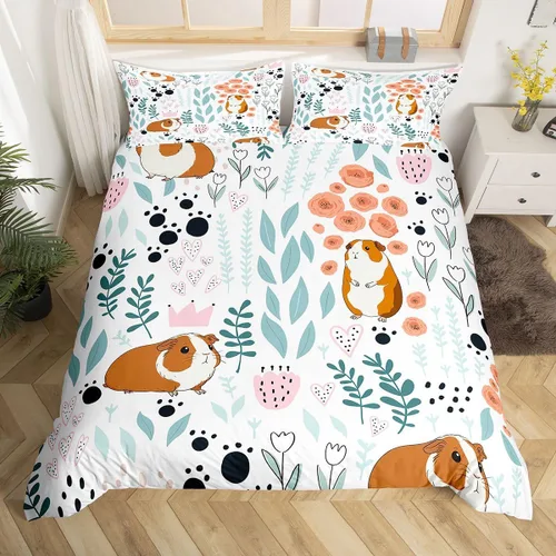 Vista 29 de Erosebridal Juego de ropa de cama individual de animales de la selva para niñas y niños, funda de edredón de elefante oso, tigre, león, safari