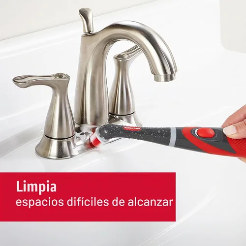 Vista 5 de Cepillo de limpieza Rubbermaid Reveal Power Scrubber con cabezal multiusos, cepillo de limpieza eléctrico inalámbrico con batería, resistente al