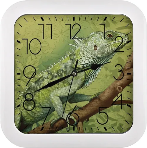 Vista 19 de 10" Square Modern Wall Clock,Animal Patterns Print Kitchen Clocks Wall Battery Operated,Silent Non Ticking Unique Funny Cute Wall Clock for Living