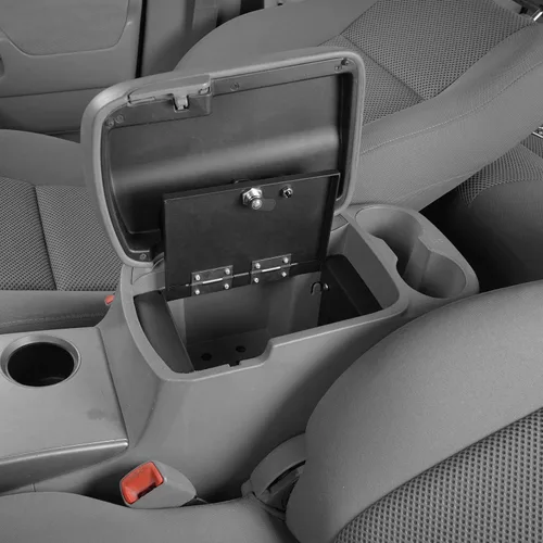 Vista 2 de Hooke Road Tacoma - Caja de seguridad para consola central, almacenamiento adicional, compatible con camioneta Toyota Tacoma 05-15 de 2ª