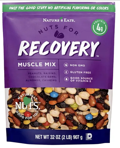 Vista 5 de Nature's Eats mezcla de frutos secos para la recuperación muscular, Oz, surtido, 16 Oz