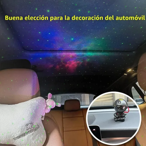 Vista 6 de SHJQJJLBCQ Proyector de galaxia, proyector de estrellas de astronauta, luz nocturna para niños, para dormitorio, sala de juegos para adultos, techo