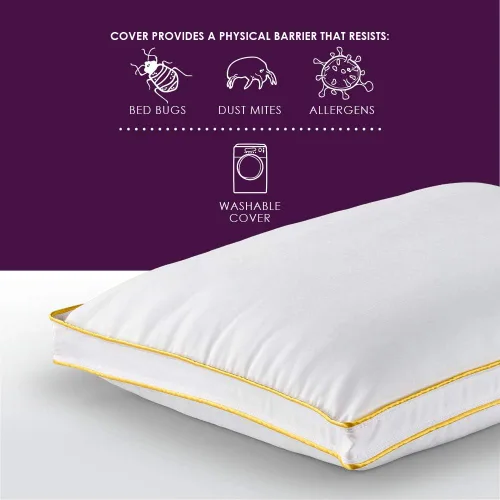 Vista 4 de PureCare Almohada de espuma viscoelástica Rise & Shine para niños, altura ajustable, juvenil 21 x 16 pulgadas (PCKRSM)