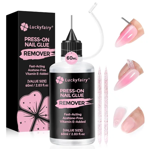 Vista 20 de Luckyfairy Puntas de uñas cortas de almendra, 240 puntas de uñas de gel