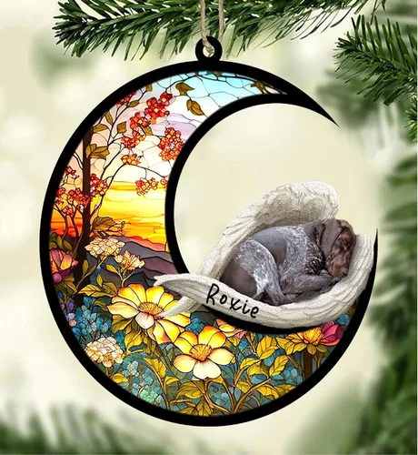Vista 75 de Atrapasoles conmemorativo personalizado para perros, adorno navideño de Airedale Terrier, recuerdo por pérdida de mascota, regalos conmemorativos