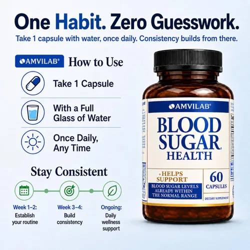Vista 4 de Blood Sugar Health Natural 20 hierbas y vitaminas con canela, ácido alfa lipoico para apoyar la salud, sin OMG, para hombres y mujeres, soporta