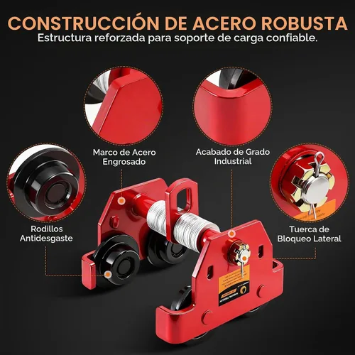 Vista 5 de BEAMNOVA - Carrito manual de 3 toneladas para brida de 3.66" a 8.46", anillo