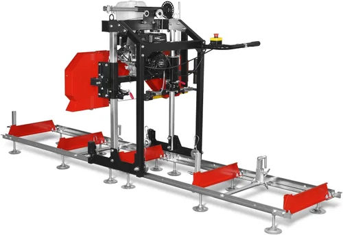 Vista 11 de MechMaxx Aserradero portátil de 18'', motor de gasolina DUCAR 212cc 7HP, ancho de tablero de 15'' y grosor de tablero de 7'', longitud de pista