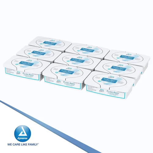 Vista 6 de Dynarex DynaCare Toallitas desechables para baño, toallitas húmedas para higiene de baño, sin alcohol, seguras para alcantarillas y sistemas