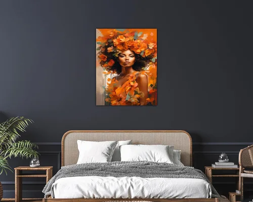 Vista 39 de Arte de pared afroamericano, decoración de rey y reina bailarín negro para sala de estar, arte de pareja de amor negro para dormitorio, lienzo