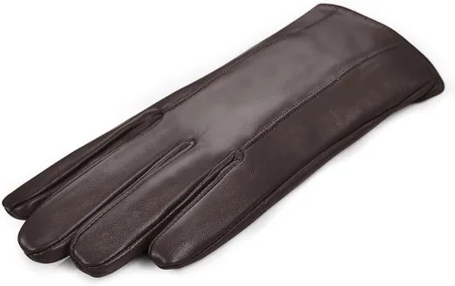 Vista 5 de MGGMOKAY Guantes de cuero para hombre, guantes de invierno de piel de oveja con forro