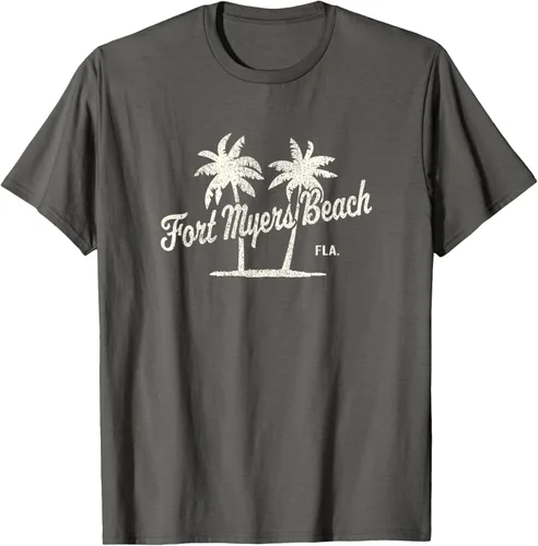 Vista 95 de Fort Myers Beach Florida Vintage 70s Palm Trees Graphic T-Shirt